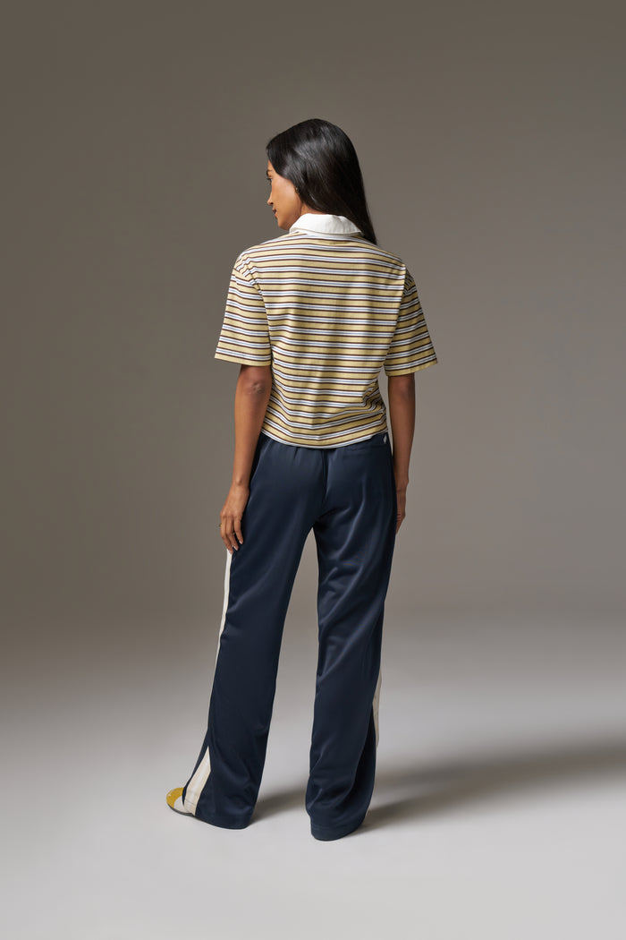 STRIPED POLO TEE - YELLOW