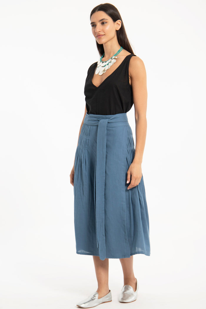 Sukhothai Pleated Wrap Skirt