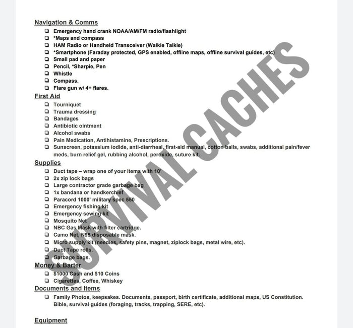 Survival Caches - Survival Caches (SHTF Deployment Guide)