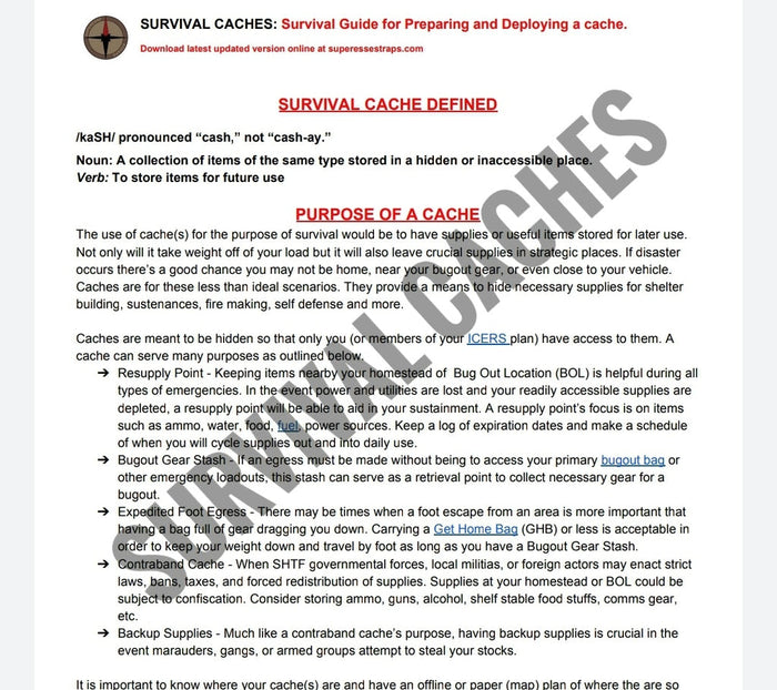 Survival Caches - Survival Caches (SHTF Deployment Guide)