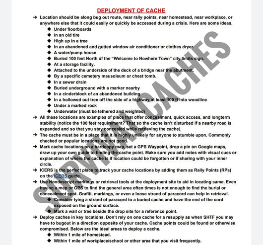 Survival Caches - Survival Caches (SHTF Deployment Guide)