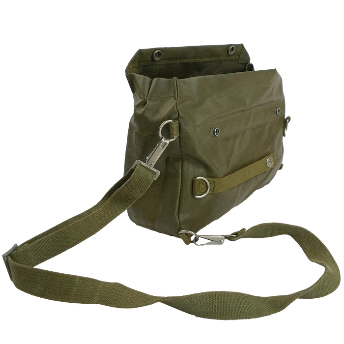 Swiss Rubberised Gas Mask Bag - Swiss Army Surplus - Shoulder Bags