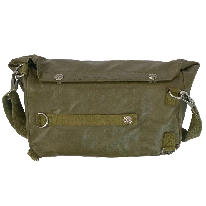 Swiss Rubberised Gas Mask Bag - Swiss Army Surplus - Shoulder Bags
