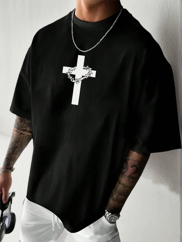 SXV Cross Print Short Sleeve T-Shirt