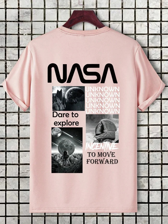 SXV Men Astronaut & Letter Graphic Tee