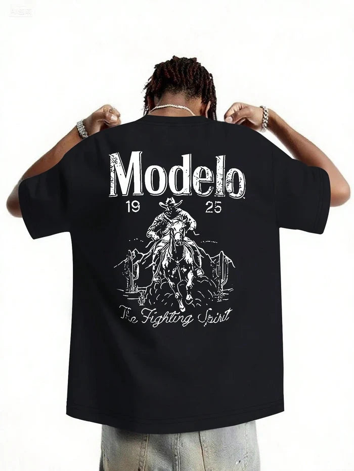 SXV Modelo Graphic Print Men's 100% Cotton T-Shirt