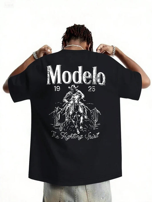 SXV Modelo Graphic Print Men's 100% Cotton T-Shirt