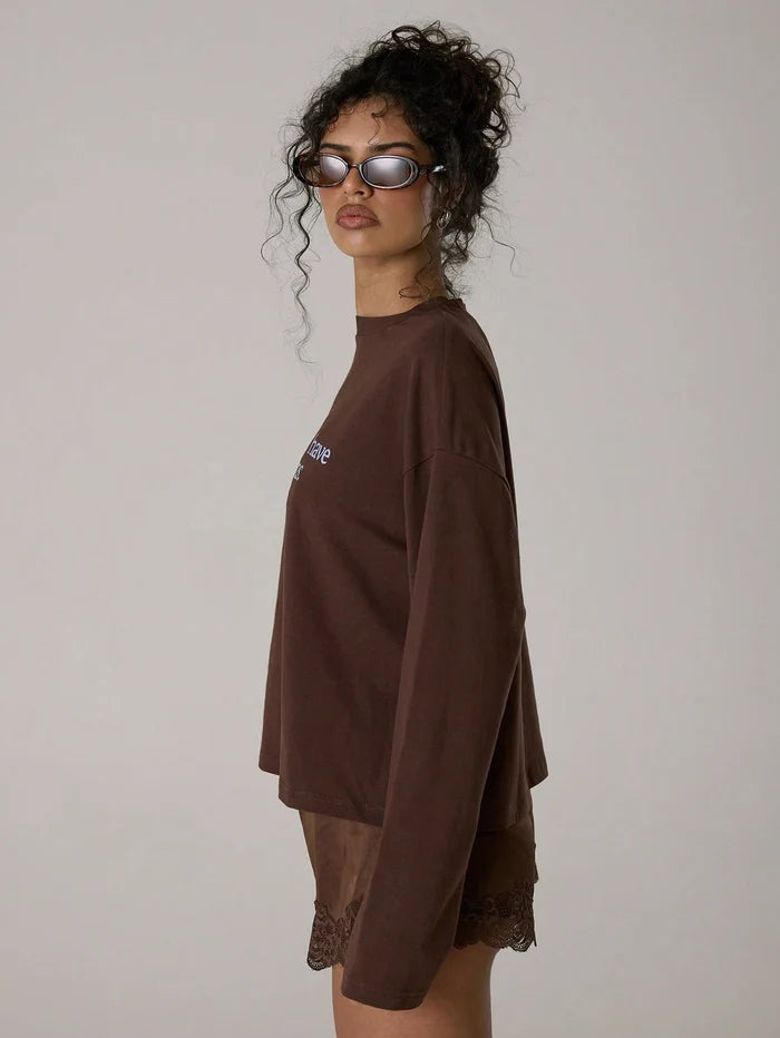 SXV Oversized Long Sleeve Graphic T-Shirt