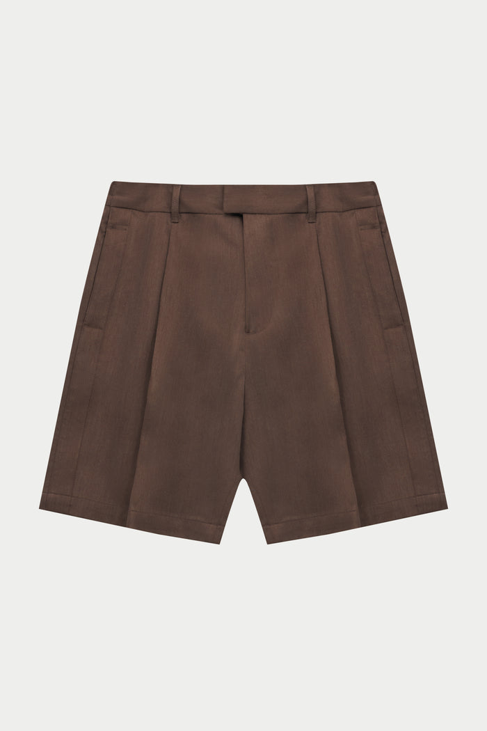 TAILORED SHORTS - BROWN