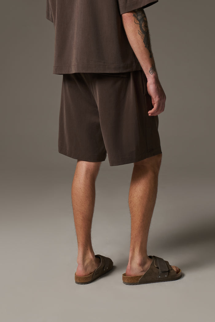 TAILORED SHORTS - BROWN