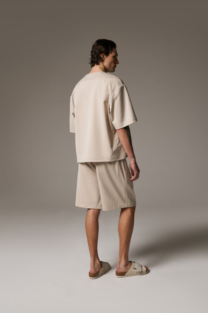 TAILORED SHORTS - STONE