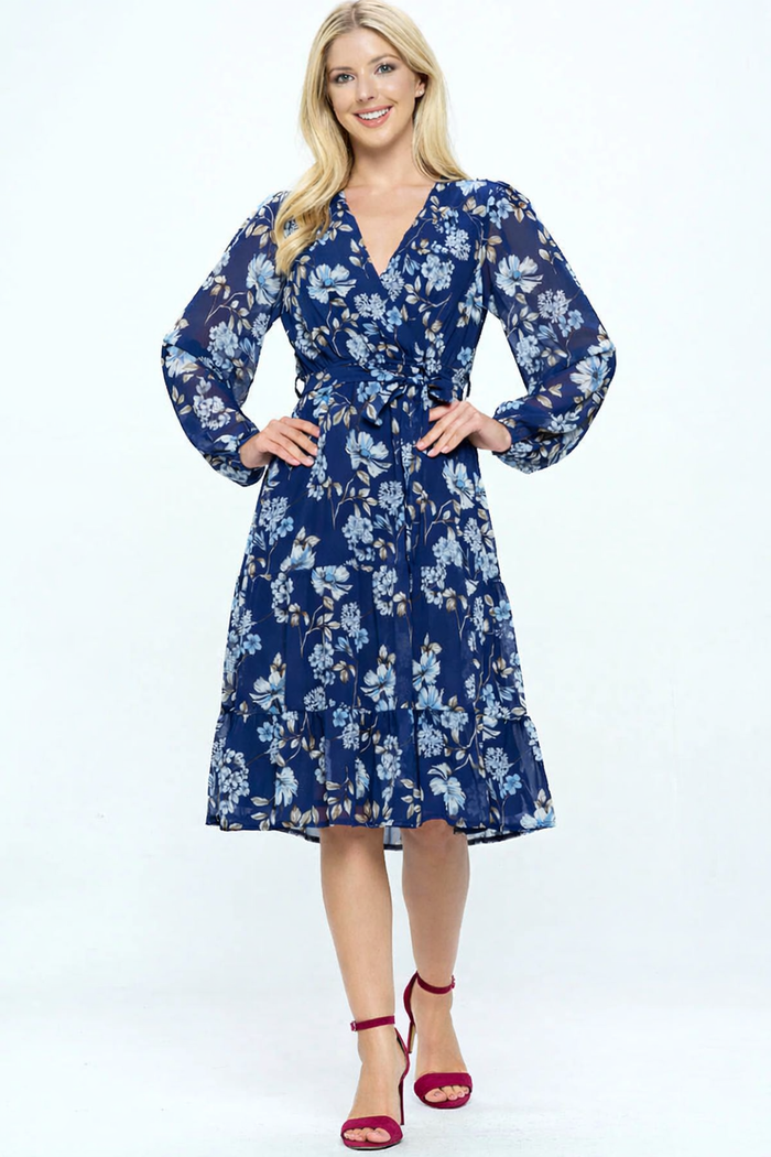 Tea Date Dress Navy