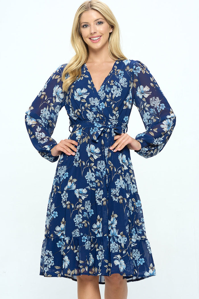 Tea Date Dress Navy