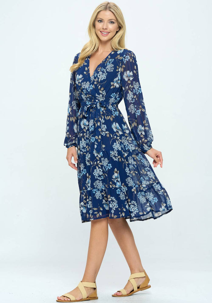 Tea Date Dress Navy