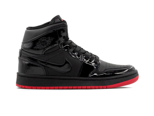 Tenis Retro 1 Charol Negro Suela Rojo 1.1 Premium