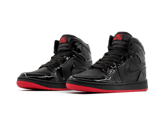Tenis Retro 1 Charol Negro Suela Rojo 1.1 Premium