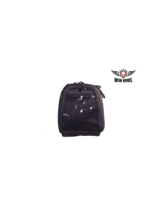 Textile Magnetic MC Tank Bag Black: Beautiful Black Textile Magnetic Motorcycle Tank Bag
Dimensions: 9