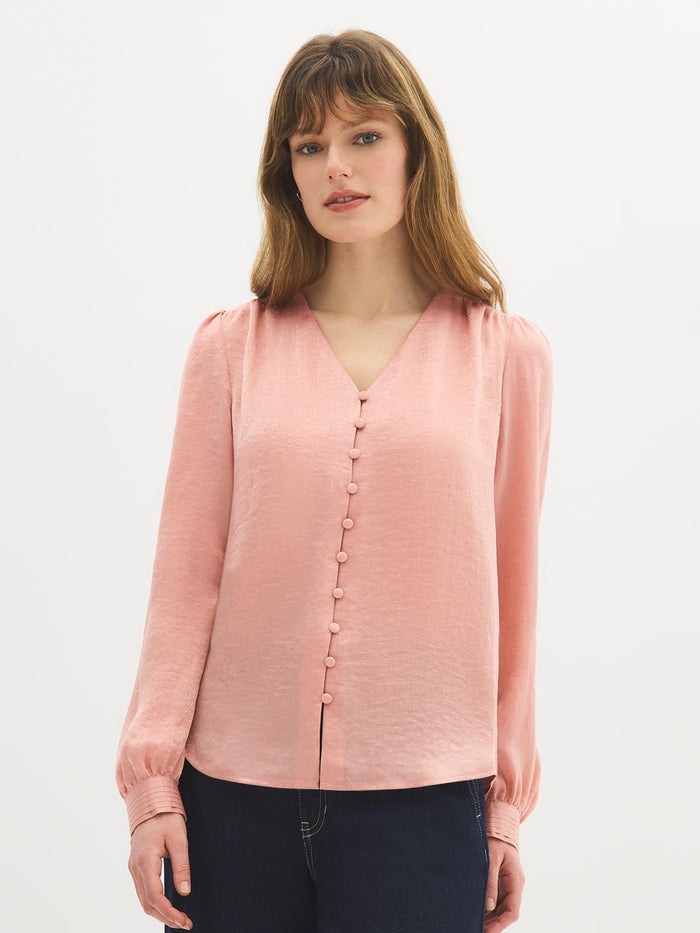 Textured Satin Blouse