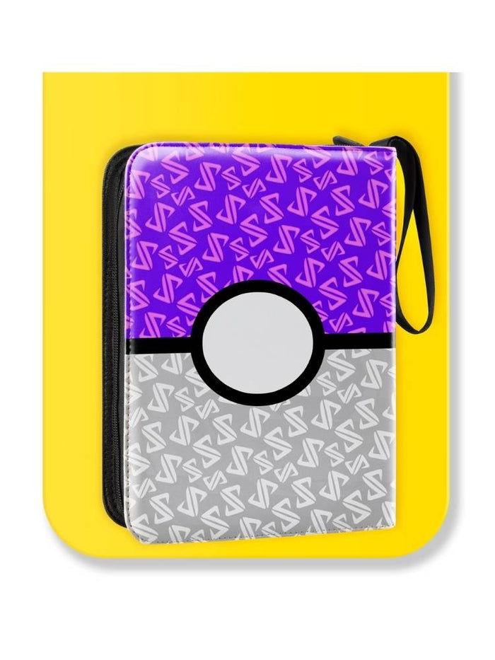 Poké Ball-themed Binder with yellow border on a white background