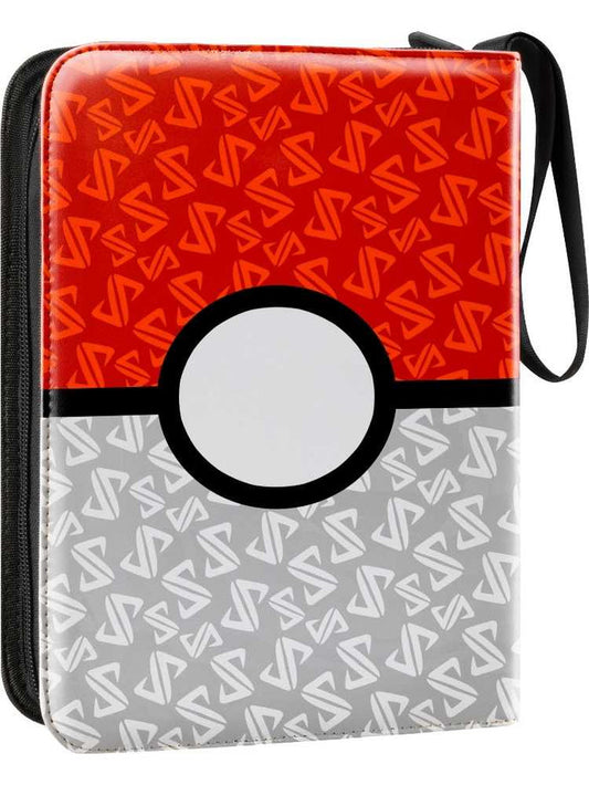 Poké Ball-themed Binder with red and gray design