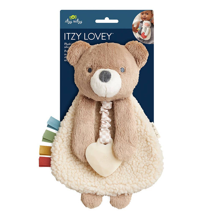 Theo the Bear Itzy Friends Lovey Plush + Teether Toy - Wee Bee Baby Boutique