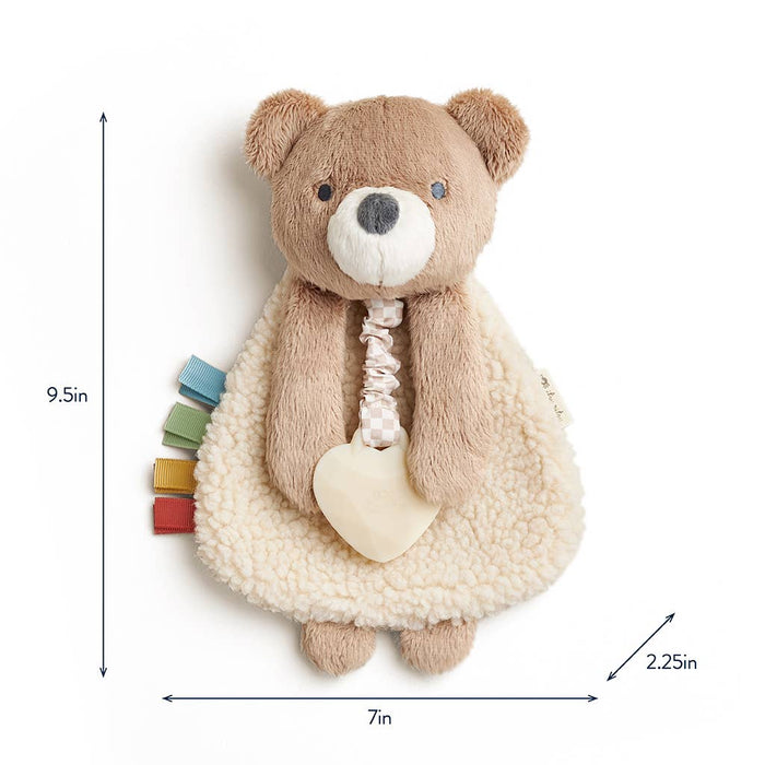 Theo the Bear Itzy Friends Lovey Plush + Teether Toy - Wee Bee Baby Boutique