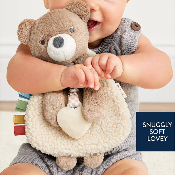 Theo the Bear Itzy Friends Lovey Plush + Teether Toy - Wee Bee Baby Boutique