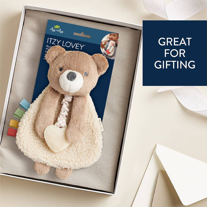 Theo the Bear Itzy Friends Lovey Plush + Teether Toy - Wee Bee Baby Boutique