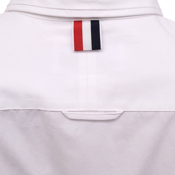 THOM BROWNE WHITE POPLIN A-LINE DRESS - SIZE 46