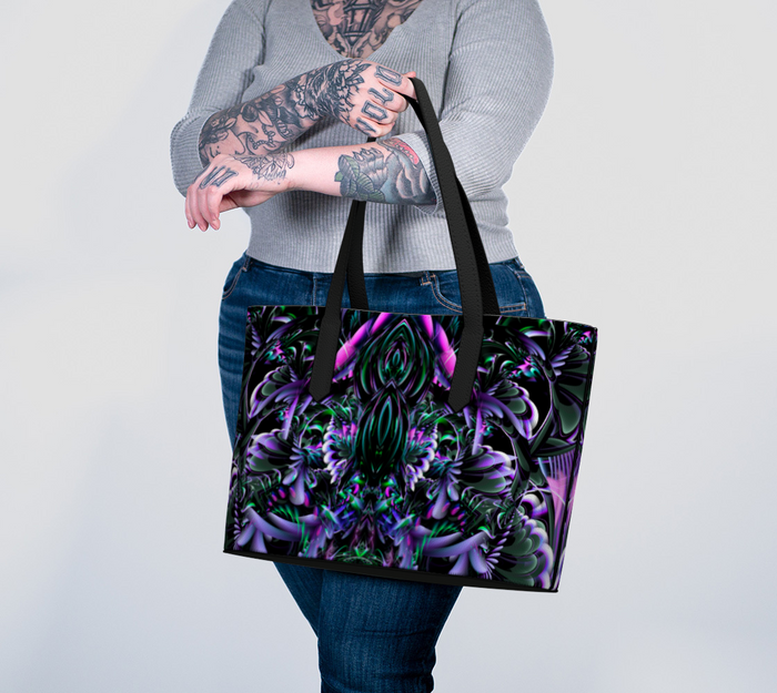 Threshold Consciousness Vegan Leather Tote Bag