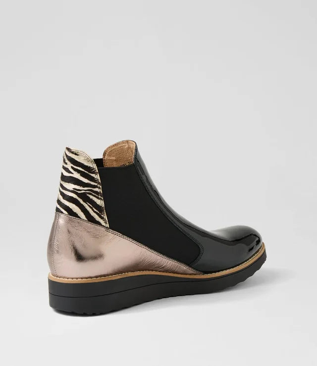 TOP END OSIEL BLACK PATENT MULTI
