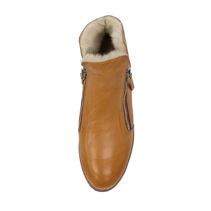 TOPEND OPAL DARK TAN / BEIGE FUR / CHOC SOLE