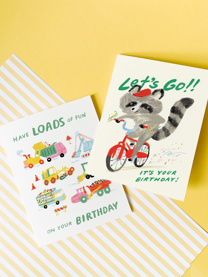 Truck Loads of Fun – Kids Birthday Card for Truck Lovers - Wee Bee Baby Boutique