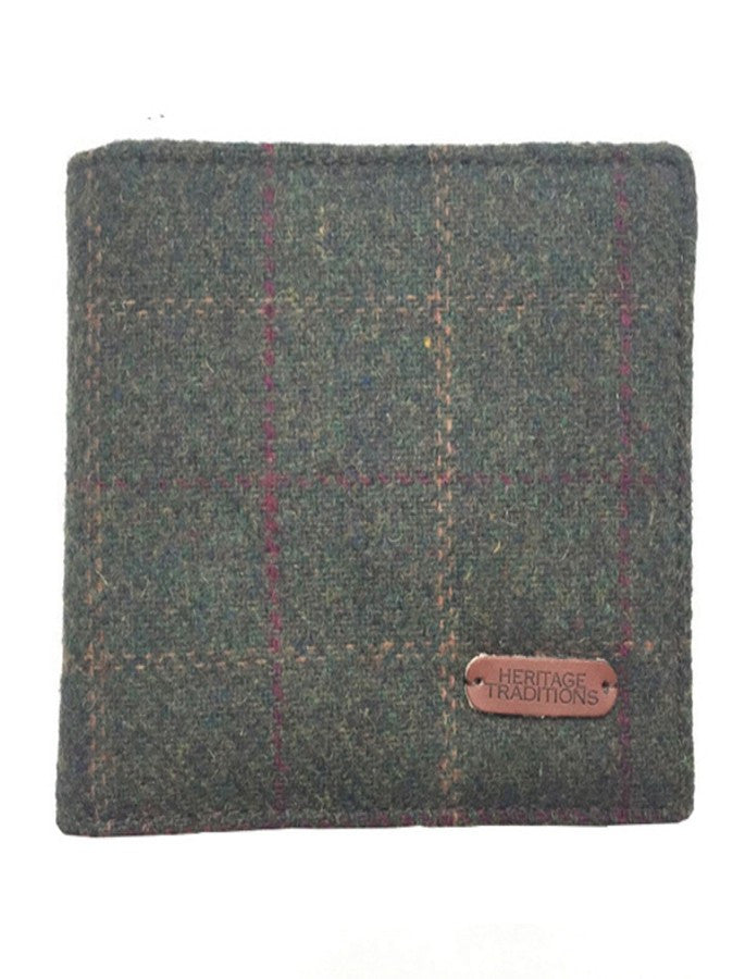 Tweed Wallet- Green Box Check #color_green-box-check
