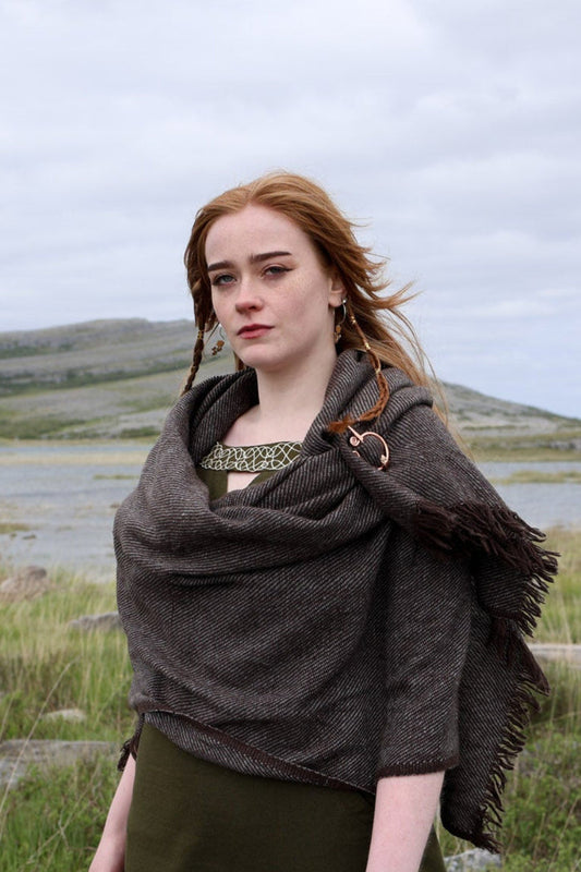 Uisneach Brooch and Handwoven Shawl