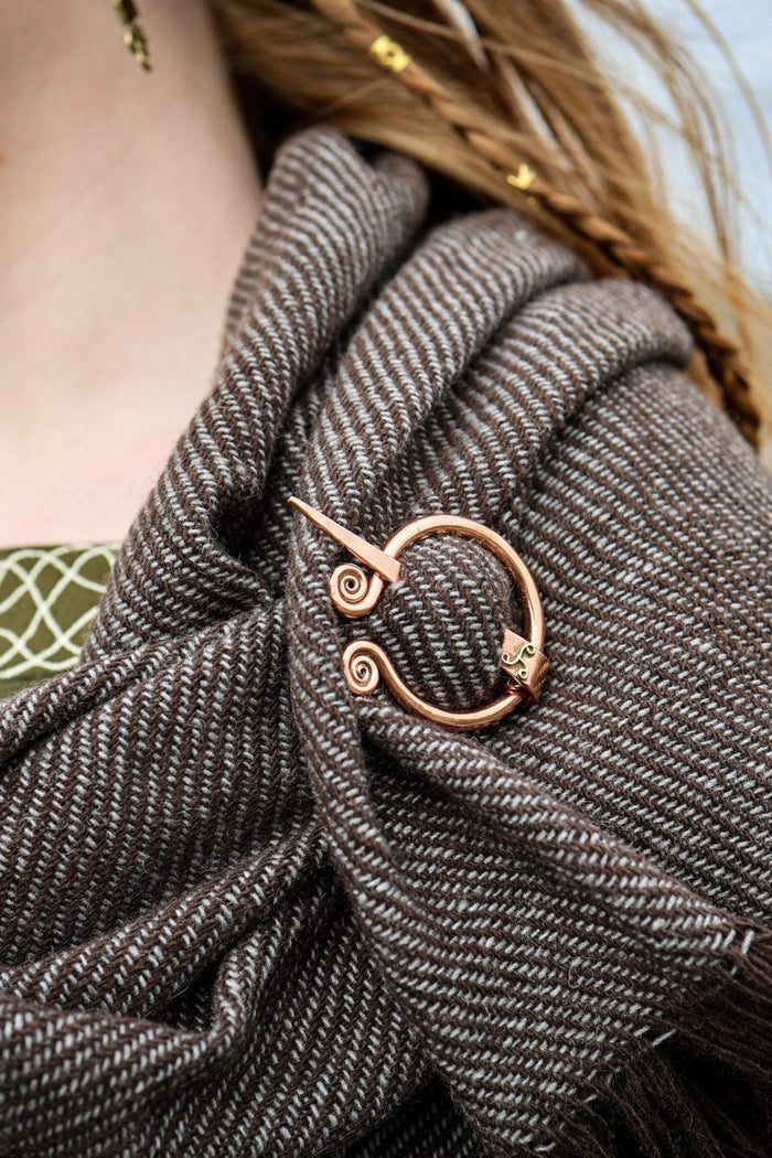 Uisneach Brooch and Handwoven Shawl