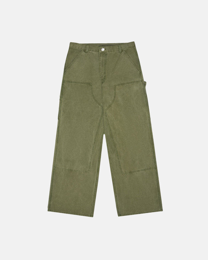 V1 DOUBLE KNEE PANTS STONE - WASHED GREEN - COLD CULTURE