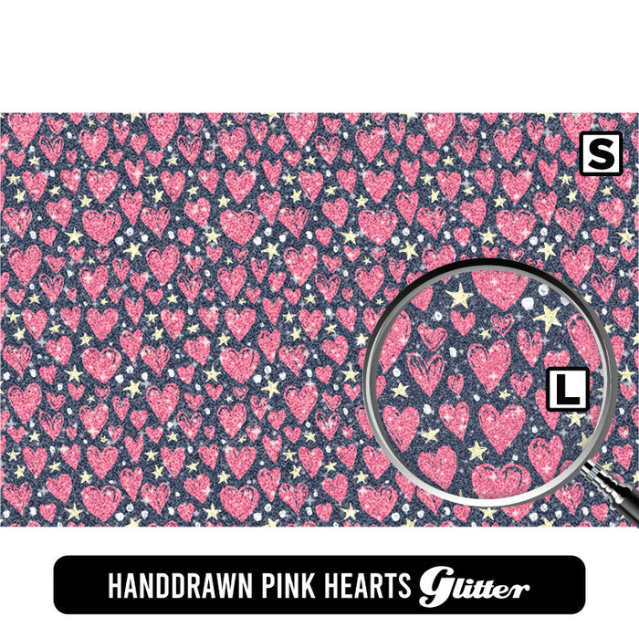 Handdrawn Pink Hearts