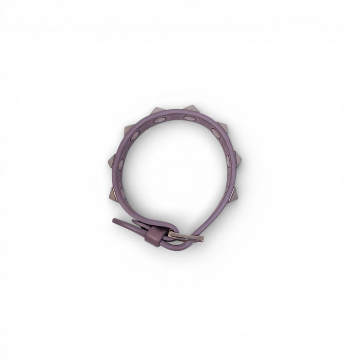 VALENTINO PINK ROCKSTUD LEATHER BRACELET