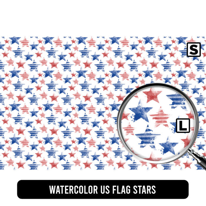 Watercolor US Flag Stars