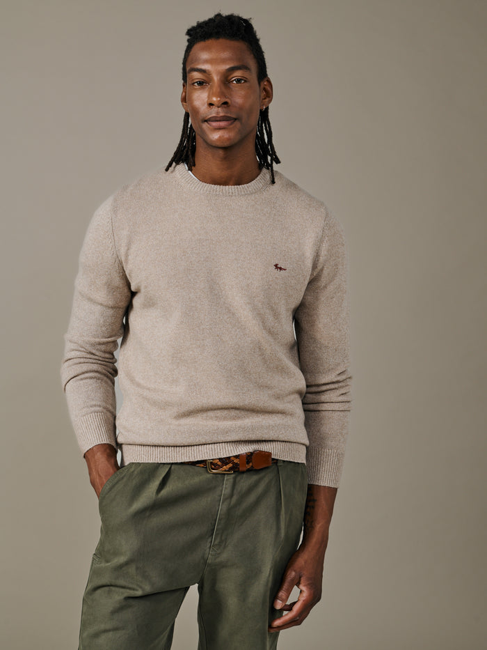 Aubin Natural Mix Westbourne Crew Neck Jumper | Crew Neck
