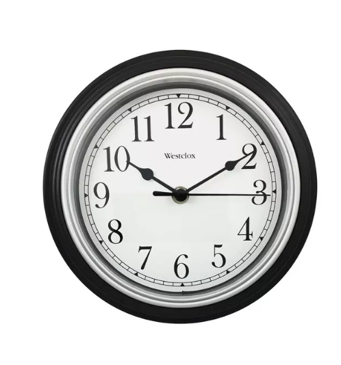 Westclox Wall Clock - Black 8"