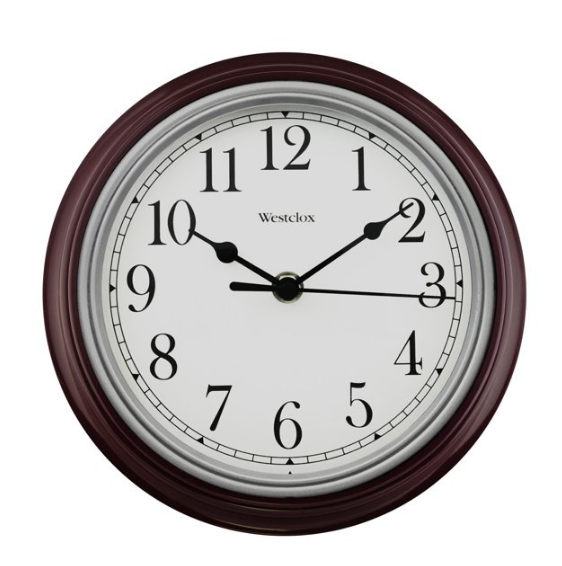 Westclox Wall Clock - Burgundy 9"