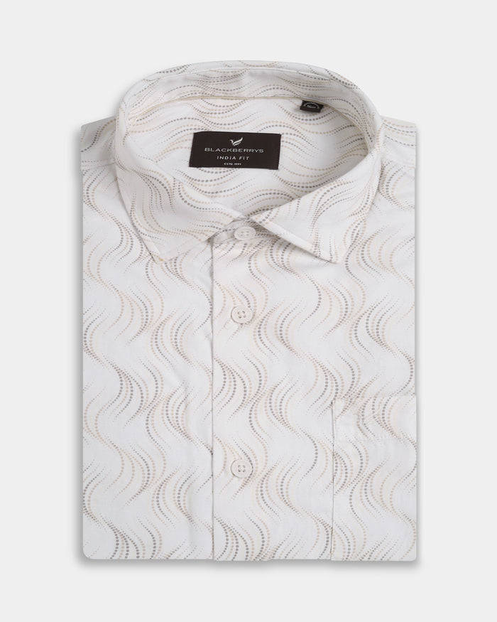 White Printed Shirt - Keno