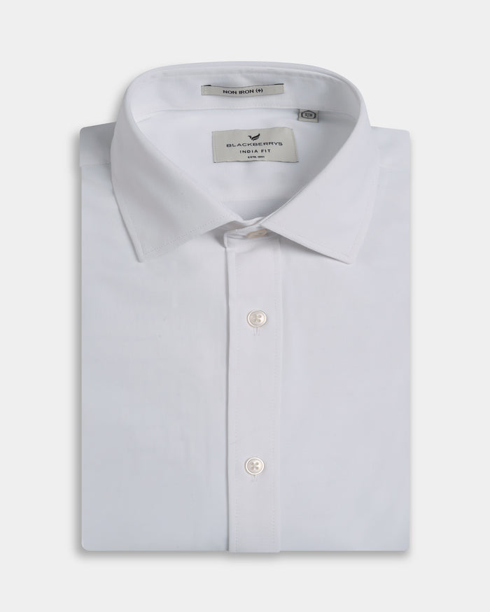 White Solid Shirt - Electra
