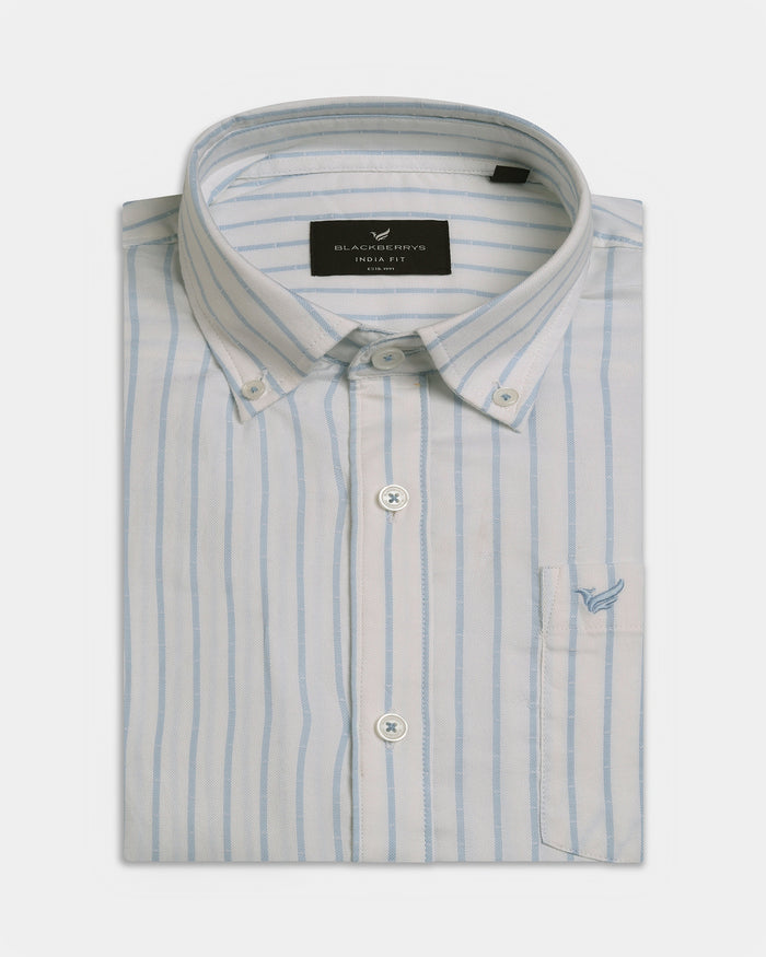 White Stripe Shirt - Fenzo