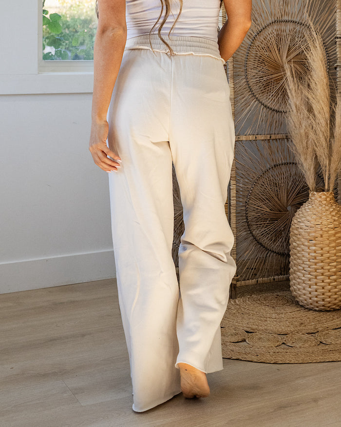 Wide Leg Lounge Pants - Sand Beige Zenana