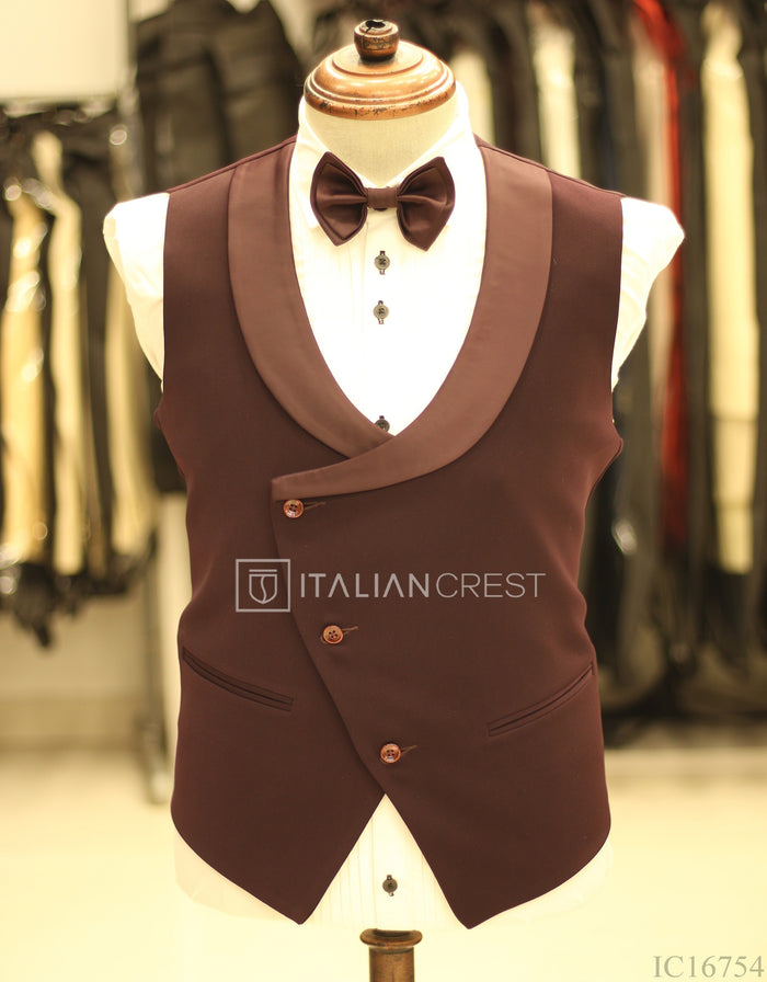 Wine 3-Piece Tuxedo Suit