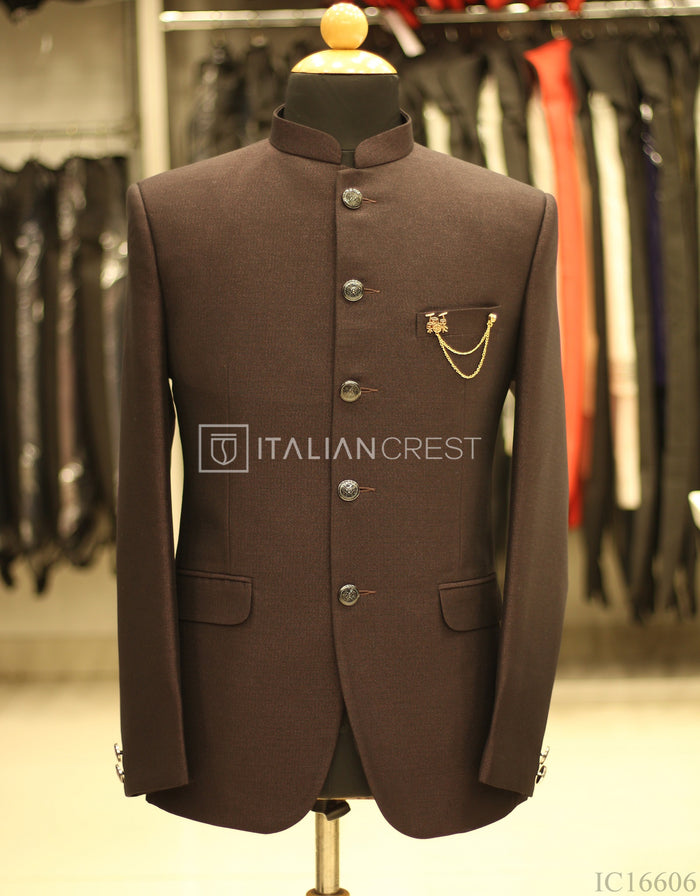 Wine Jodhpuri Suit