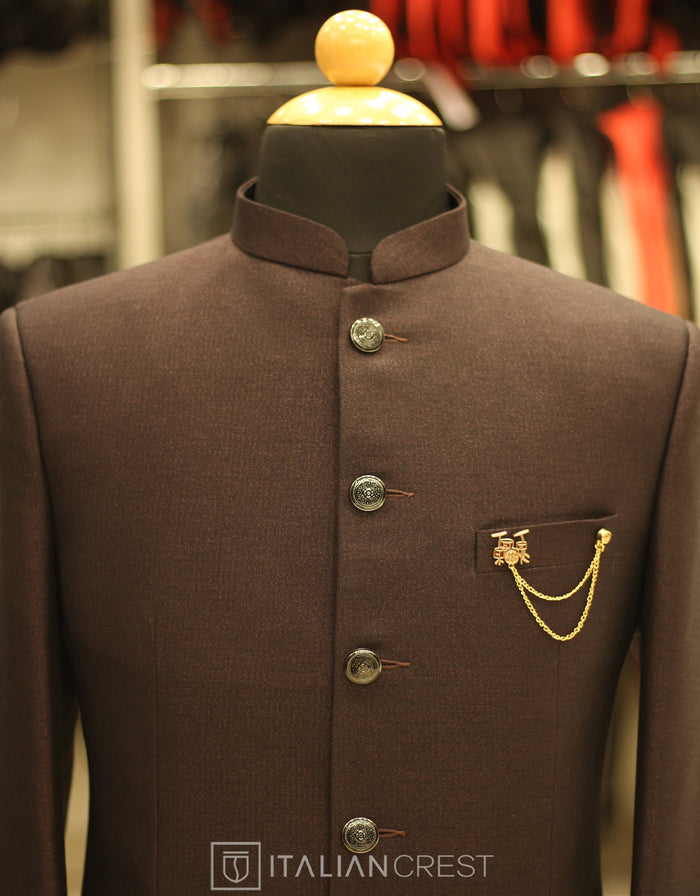 Wine Jodhpuri Suit
